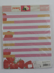 Cute Kawaii Berry Strawberry Letter Set Pack with Stickers - Stationery Writing Paper Envelope