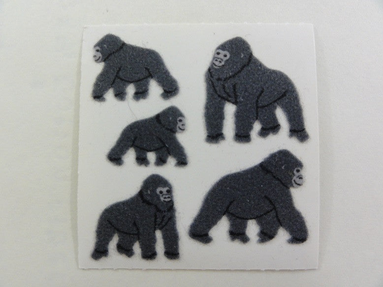 Sandylion Gorilla Fuzzy Sticker Sheet / Module - Vintage & Collectible