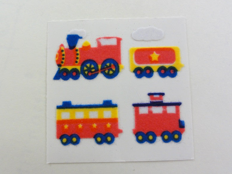 Sandylion Train Fuzzy Sticker Sheet / Module - Vintage & Collectible