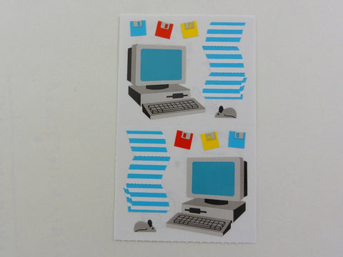 Mrs Grossman Computer Desktop Disks Sticker Sheet / Module - Vintage & Collectible 1994