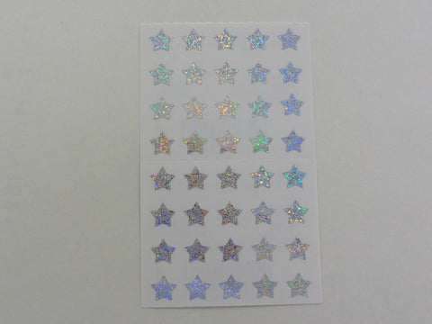 Mrs Grossman Silver Stars micro Sticker Sheet / Module - Vintage & Collectible 1996