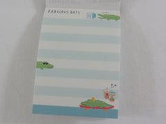 Cute Kawaii Crux Crocodile Fabulous Days Mini Notepad / Memo Pad - Stationery Designer Paper Collection