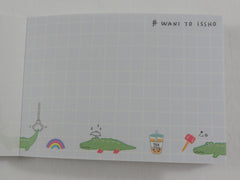 Cute Kawaii Crux Crocodile Fabulous Days Mini Notepad / Memo Pad - Stationery Designer Paper Collection