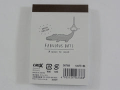 Cute Kawaii Crux Crocodile Fabulous Days Mini Notepad / Memo Pad - Stationery Designer Paper Collection