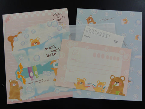 Cute Kawaii Crux Wash Wash Bear Letter Sets