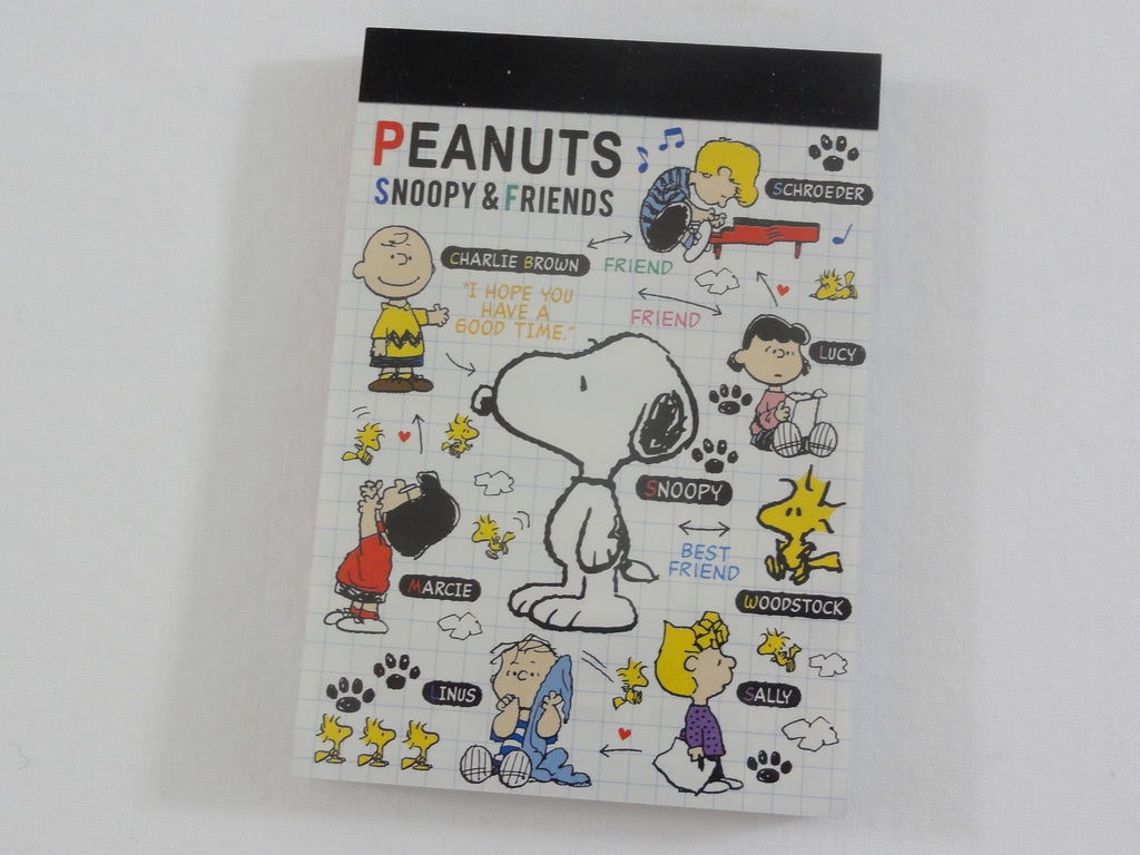 Cute Kawaii Snoopy Friends Mini Notepad / Memo Pad - Stationery Designer Writing Paper Collection