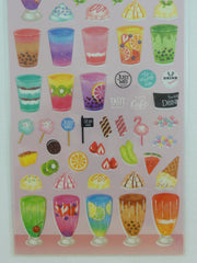 Cute Kawaii Mindwave Food Create Your Own Custom Kitchen Sticker Sheet - B - Drinks Bubble Tea- for Journal Planner Craft