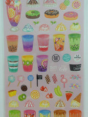 Cute Kawaii Mindwave Food Create Your Own Custom Kitchen Sticker Sheet - B - Drinks Bubble Tea- for Journal Planner Craft