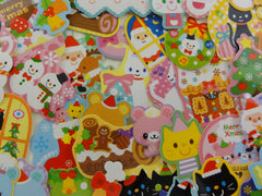 Christmas Winter Santa Ginger Bread Snowman Flake Stickers - 60 pcs