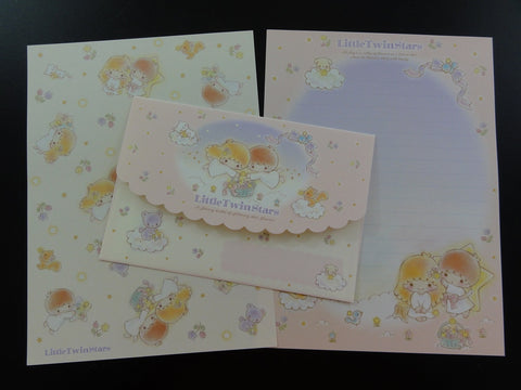 Cute Kawaii Sanrio Little Twin Stars A Glowing Basket of Glittering Star Flowers Letter Set - Rare