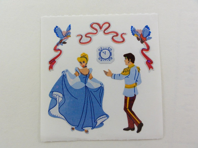 Sandylion Fairy Tale Princess Cinderella Glitter Sticker Sheet / Module - Vintage & Collectible