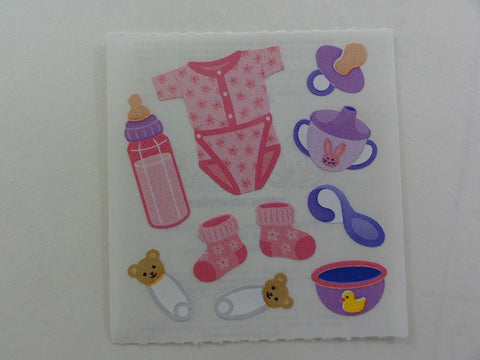 Sandylion Baby Girl Pink Sticker Sheet / Module - Vintage & Collectible