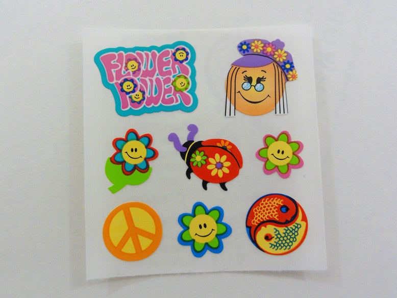 Sandylion Flower Peace Beetle Sticker Sheet / Module - Vintage & Collectible