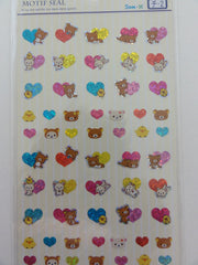 z Cute Kawaii San-X Rilakkuma Hearts Sticker Sheet