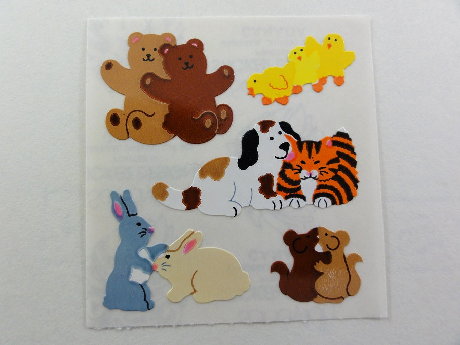 Sandylion Pairs of Bear Dog Rabbit Mouse Sticker Sheet / Module - Vintage & Collectible