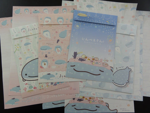 Cute Kawaii San-X Jinbesan Whale Letter Sets - B