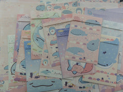 San-X Jinbesan Whale Letter Paper + Envelope Theme Set