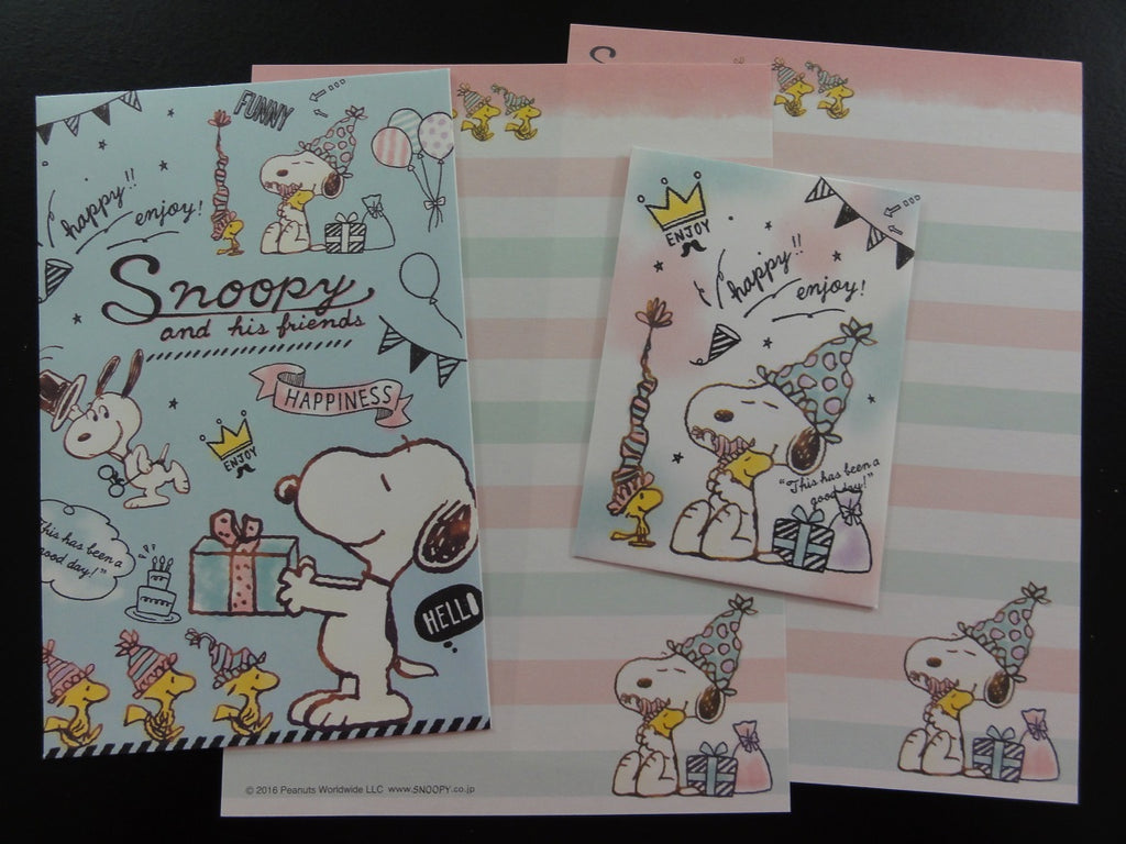 Cute Kawaii Kamio Peanuts Snoopy Mini Letter Sets - C
