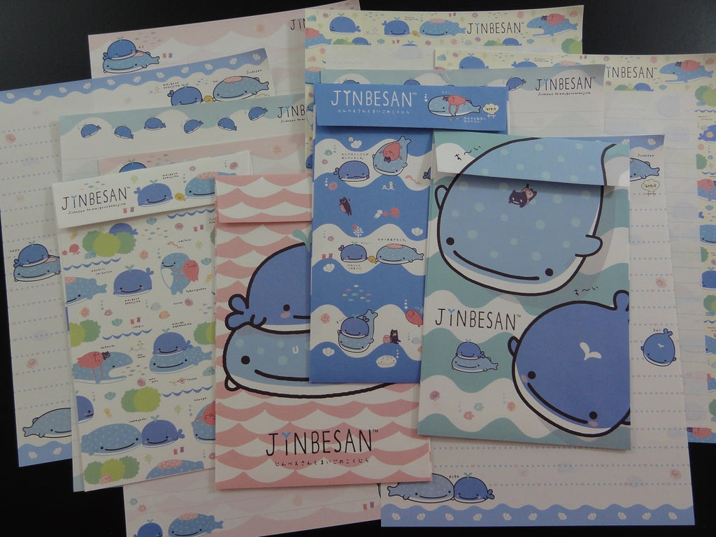 Cute Kawaii San-X Jinbesan Whale Letter Sets - D