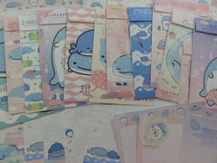 San-X Jinbesan Whale Letter Paper + Envelope Theme Set - B