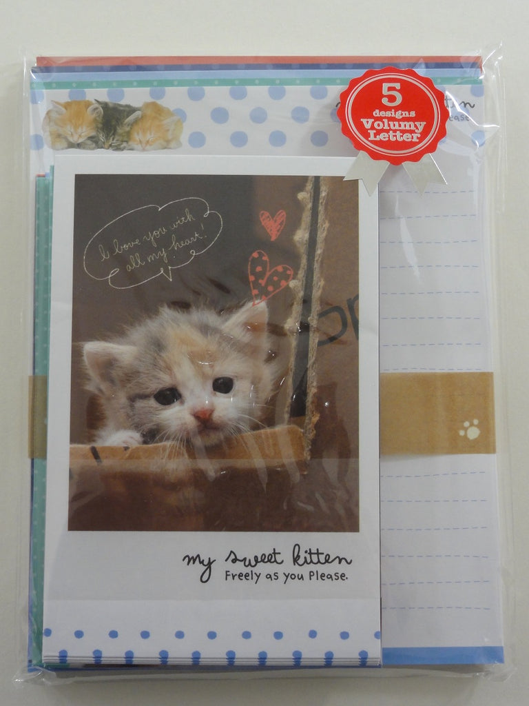 z Cute Kawaii Q-lia My Sweet Kitten Letter Set Pack