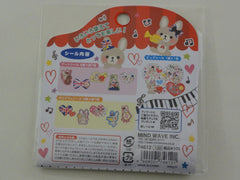 Cute Kawaii Mind Wave Hello Rabbit Flake Stickers Sack - Vintage