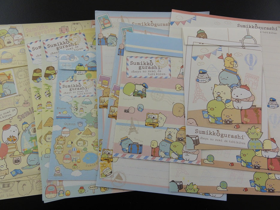 Kawaii Cute San-X Sumikko Gurashi World Traveler Letter Sets - A
