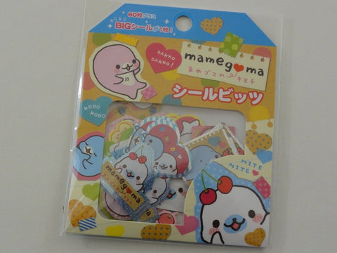 Cute Kawaii San-X Mamegoma Seals Flake Sticker Sack - 2010 - D