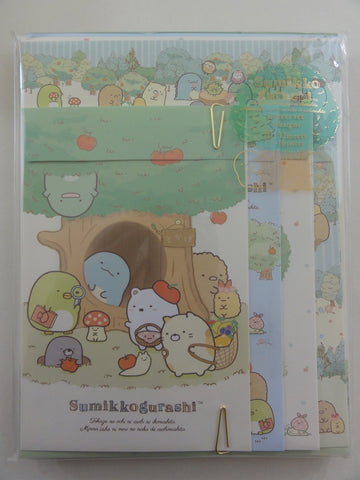 Cute Kawaii San-X Sumikko Gurashi Apple Tree Garden Letter Set Pack - A