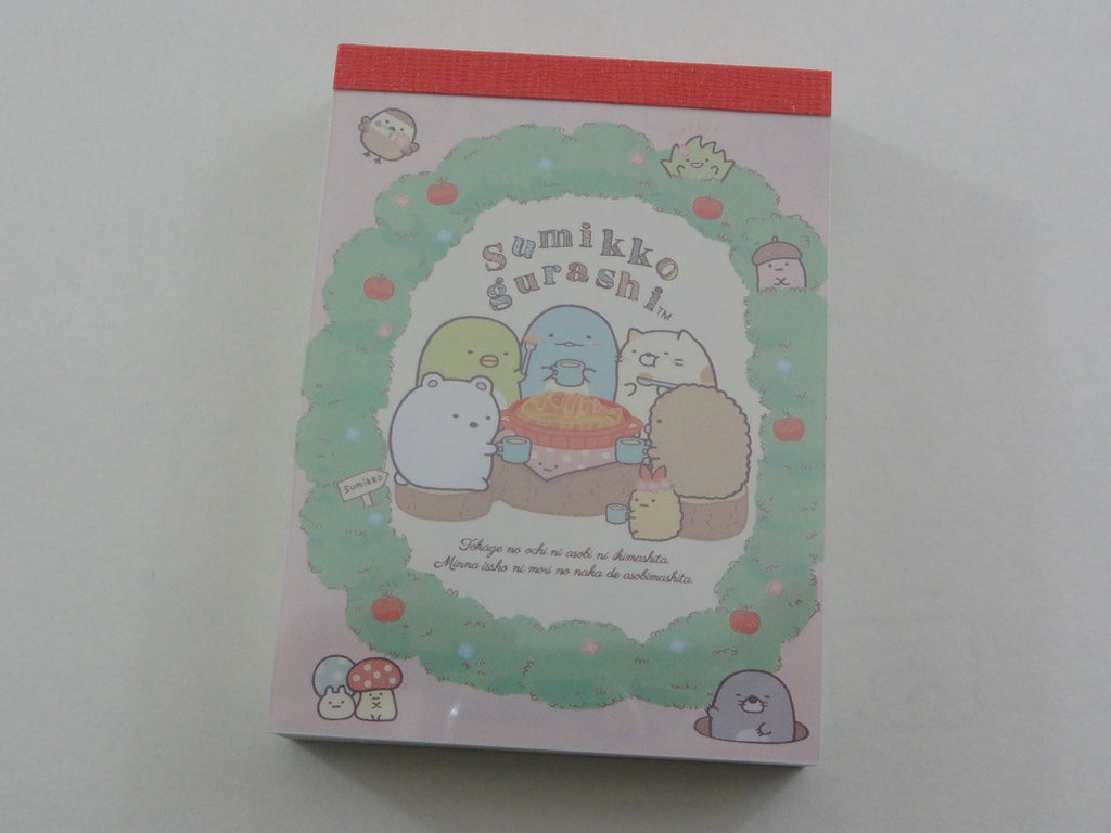 Kawaii Cute San-X Sumikko Gurashi Apple Garden Picnic Mini Notepad / Memo Pad - A