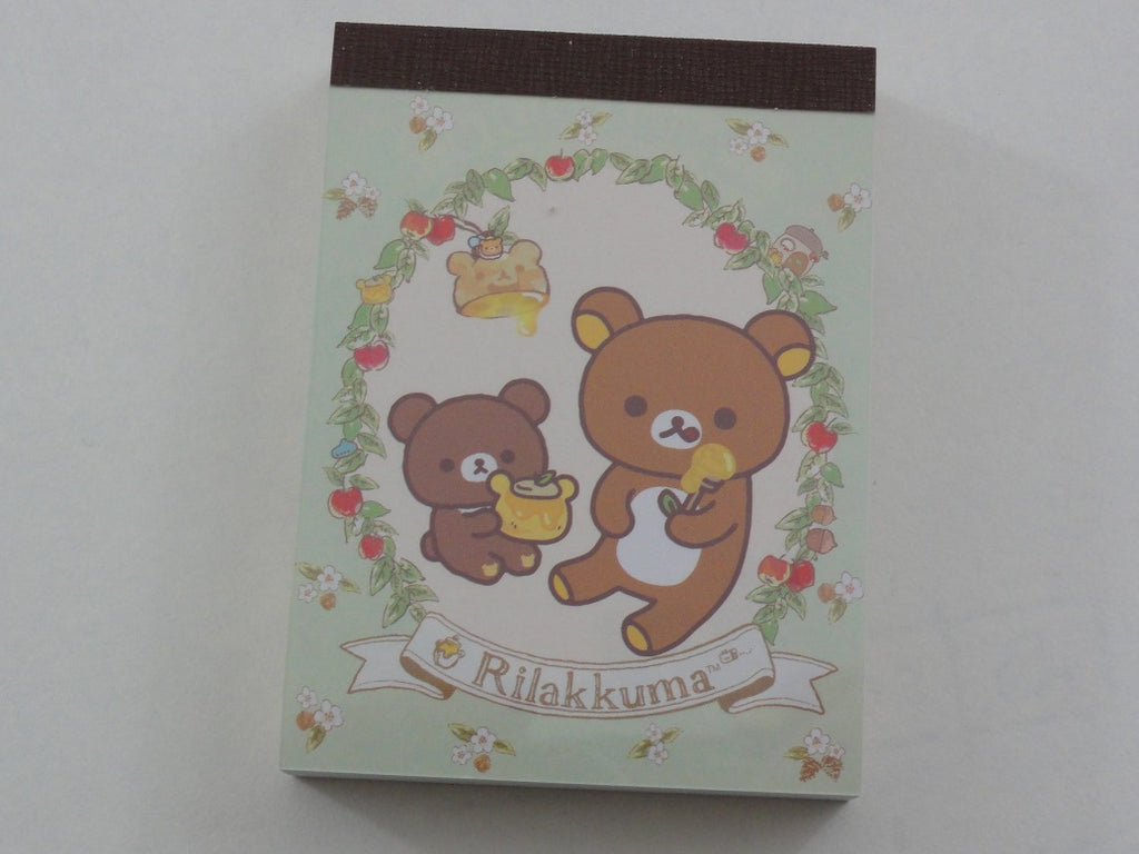 Kawaii Cute San-X Rilakkuma Bear Honey Mini Notepad / Memo Pad - A