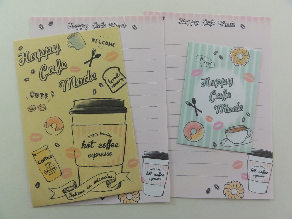 z Cute Kawaii Crux Happy Cafe Mode Mini Letter Sets - Small Note Envelope Set Stationery
