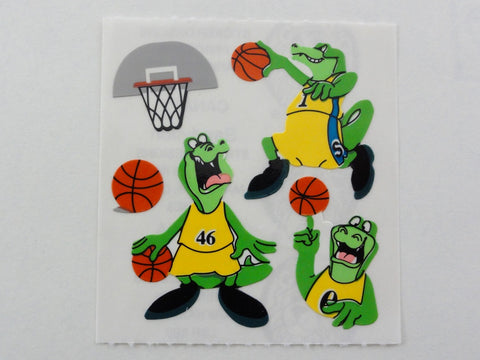 Sandylion Animal Sport Crocodile Basketball Sticker Sheet / Module - Vintage & Collectible