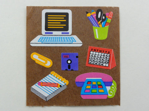 Sandylion Vintage Computer Office Sticker Sheet / Module - Brown Backing - Vintage & Collectible