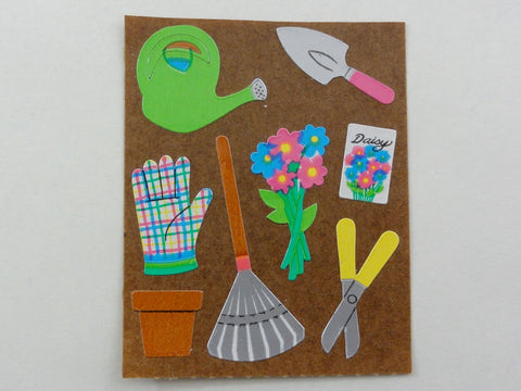 Sandylion Gardening Sticker Sheet / Module - Brown Backing - Vintage & Collectible