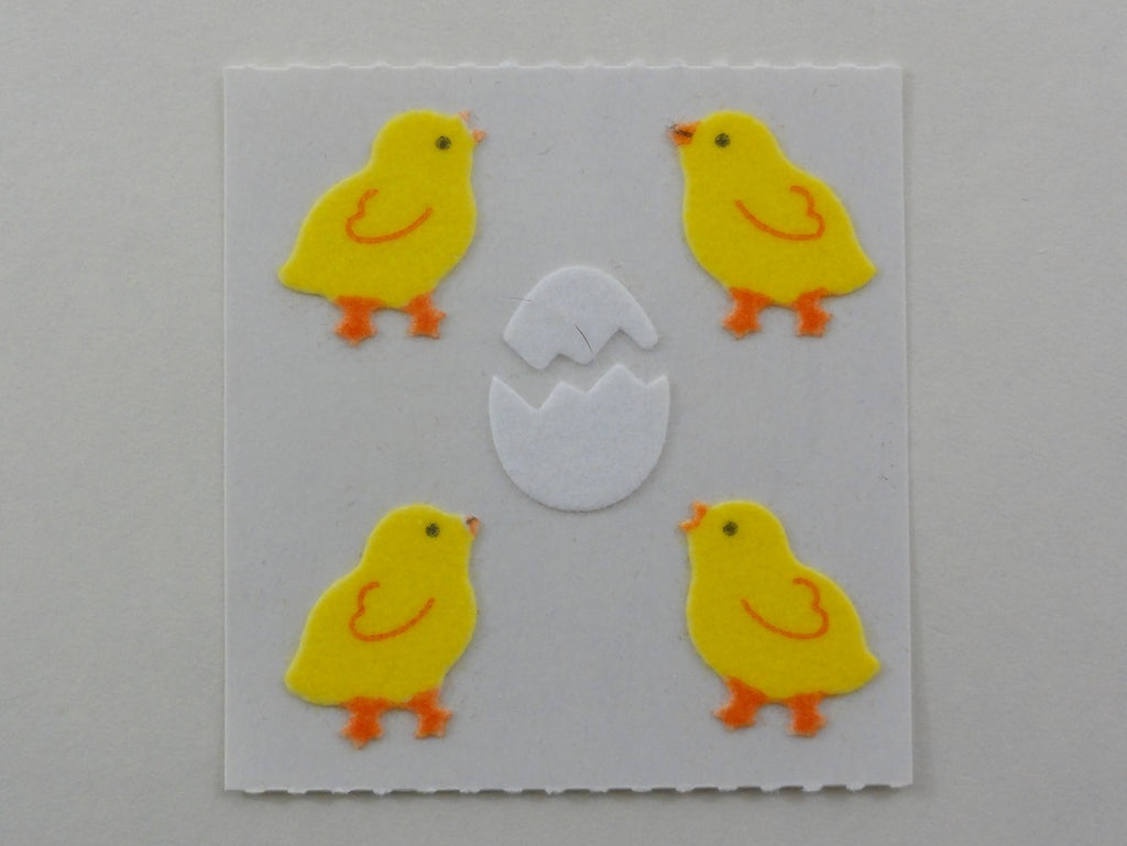 Sandylion Chicks Fuzzy Sticker Sheet / Module - Vintage & Collectible