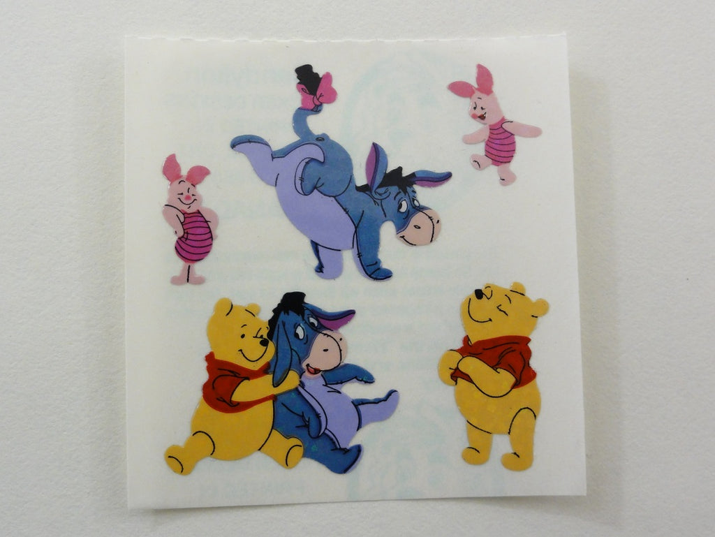 Sandylion Winnie the Pooh Bear Glitter Sticker Sheet / Module - Vintage & Collectiblev - K