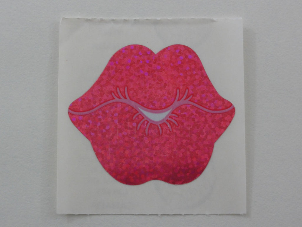 Sandylion Lips Love Valentine Glitter Sticker Sheet / Module - Vintage & Collectible - Scrapbooking