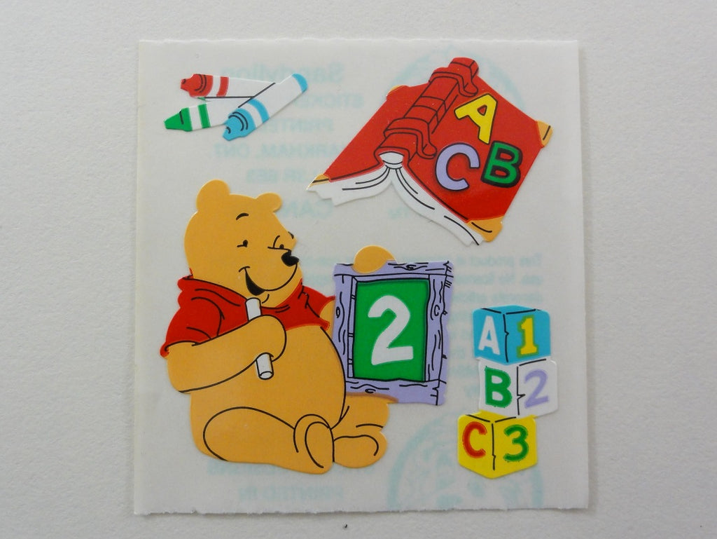 Sandylion Winnie the Pooh ABC Sticker Sheet / Module - Vintage & Collectible - Scrapbooking
