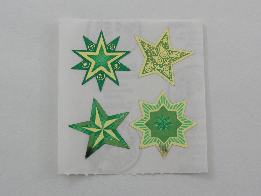 Sandylion Green Stars Sticker Sheet / Module - Vintage & Collectible - Scrapbooking