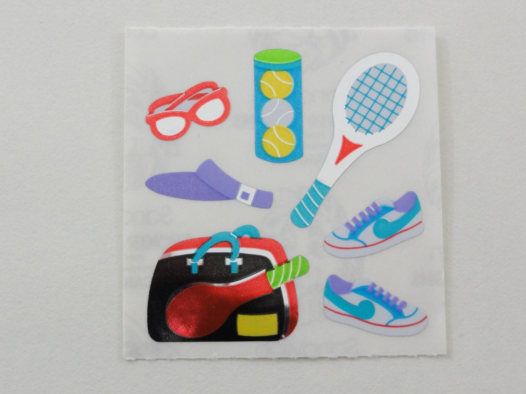 Sandylion Sport Tennis Shiny Sticker Sheet / Module - Vintage & Collectible - Scrapbooking