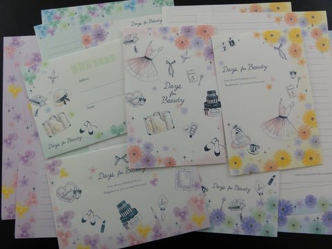 Cute Kawaii Crux Days for Beauty Letter Sets - Stationery Writing Paper Envelope Penpal