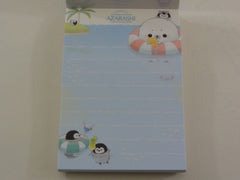 Cute Kawaii Crux Shombori Azarashi Seal Penguin Friends Mini Notepad / Memo Pad - A