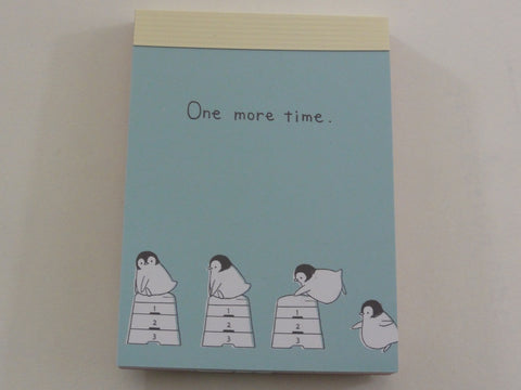 Cute Kawaii Crux Penguin One more time Mini Notepad / Memo Pad