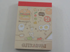 Cute Kawaii Crux Ojikaburi Hamburger Sandwich Mini Notepad / Memo Pad