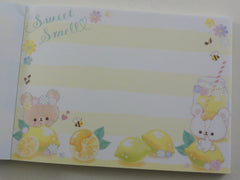 Cute Kawaii Q-Lia Sweet Smell Lemon Bear Mini Notepad / Memo Pad - A