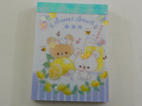 Cute Kawaii Q-Lia Sweet Smell Lemon Bear Mini Notepad / Memo Pad - B