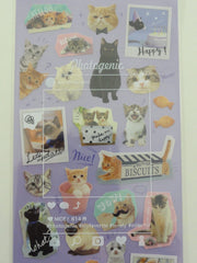 Cute Kawaii Mind Wave Cat Kitten Photo Stickers Sheet