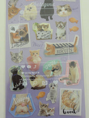 Cute Kawaii Mind Wave Cat Kitten Photo Stickers Sheet