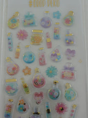 z Cute Kawaii Crux Spring Flower in the Bottles Sticker Sheet - A - for Journal Planner Craft